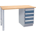 Industrial Duty Workbench, 1000 lbs. Cap., 30" W x 60" D, 34" H