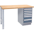 Industrial Duty Workbench, 1000 lbs. Cap., 24" W x 60" D, 34" H