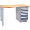Industrial-Duty Workbench, 1000 lbs Cap., 60" W x 36" D, 34" H