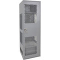 Gear Locker with Door, Steel, 24" W x 24" D x 72" H, Grey