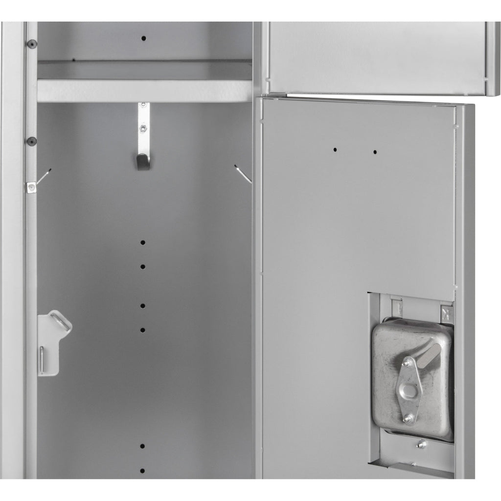 Lockers, 3 -tier, Bank of 3, 36" x 18" x 86", Steel, Grey, Knocked Down