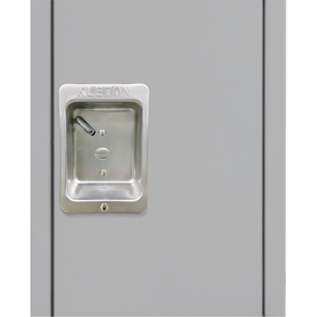 Lockers, 3 -tier, Bank of 3, 36" x 18" x 86", Steel, Grey, Knocked Down