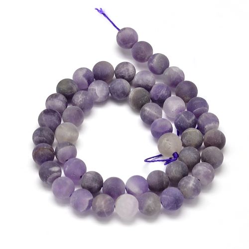 Amethyst Frosted Gemstone Bead