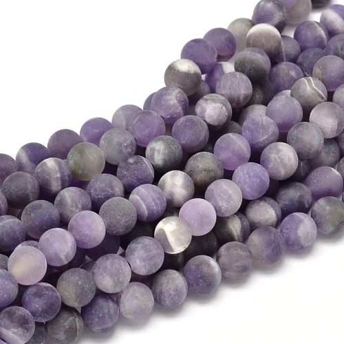 Amethyst Frosted Gemstone Bead