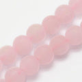Rose Quartz Frosted Gemstone Bead