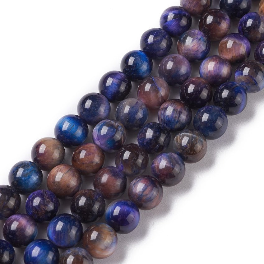 Galaxy Tigers Eye Gemstone Bead