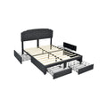 Platform Bed Frame with Adjustable Headboard and 4 Storage Drawers