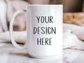 Custom Photo Mug 15oz — Personalized Coffee Mug, Your Design Mug, Custom Gift with Photo or Text, Made in Canada
