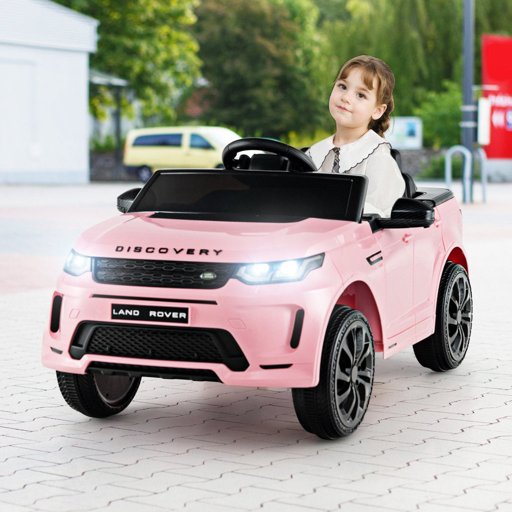 12V Kids Ride On Car with Remote Control Lockable Doors Slow Start System and LED Lights-Black