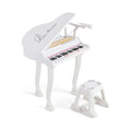 37 Keys Kids Piano Keyboard with Stool and Piano Lid-Black