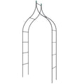 9.5 Feet Decorative Metal Garden Arch for Vine Rose Climbing Wedding Ceremony Party Decoration