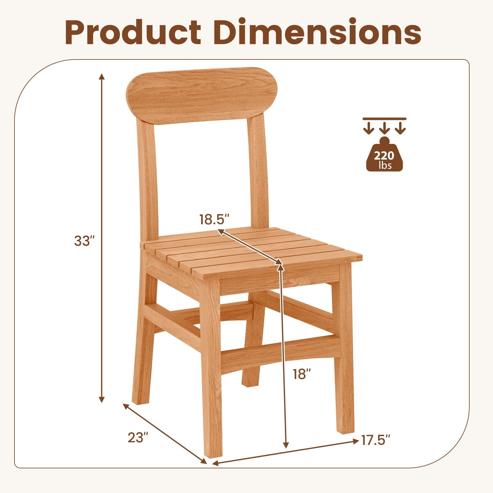 Patio Teak Wood Chair
