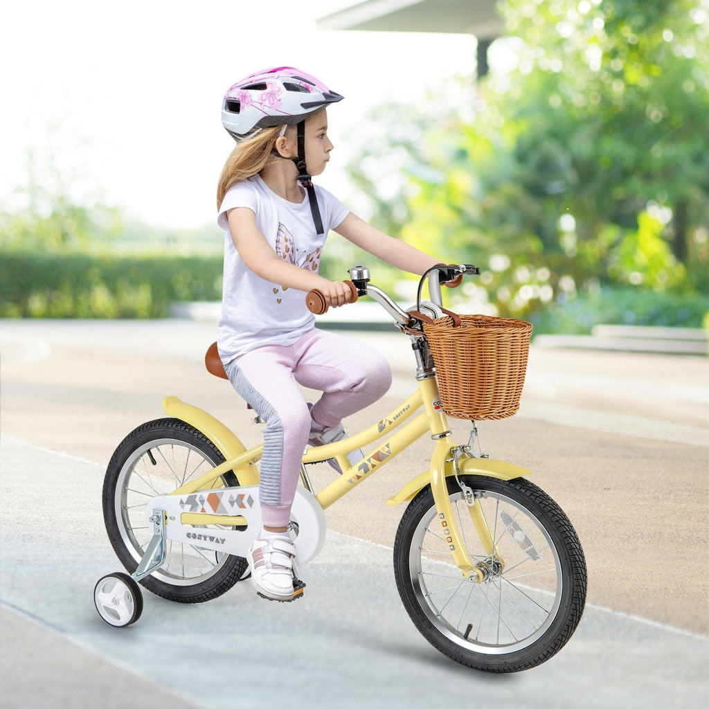 18 Inch Kids Bike Adjustable Bicycle with Reflectors and Bell for Children 4-8 Years Old-18 inches