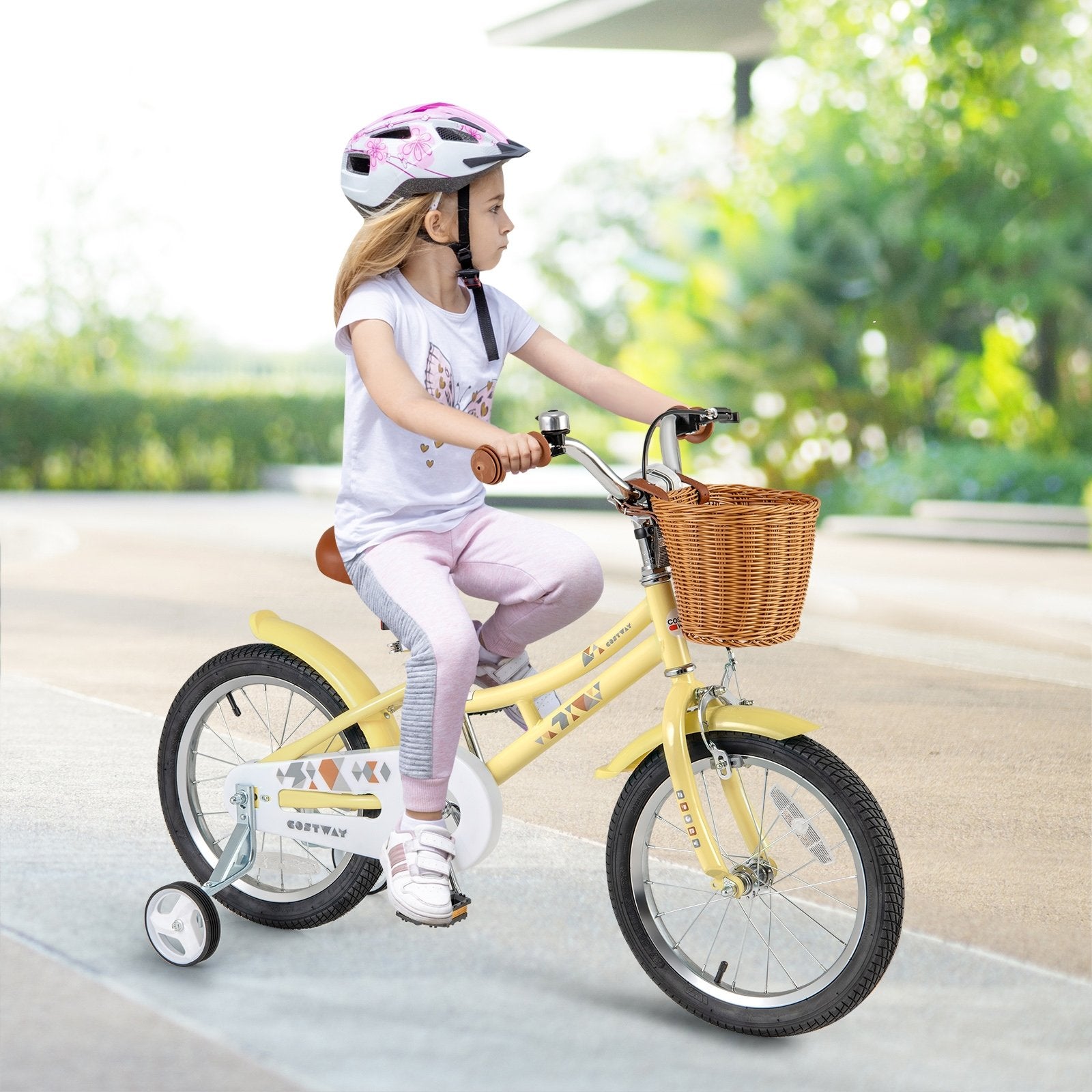 18 Inch Kids Bike Adjustable Bicycle with Reflectors and Bell for Children 4-8 Years Old-18 inches