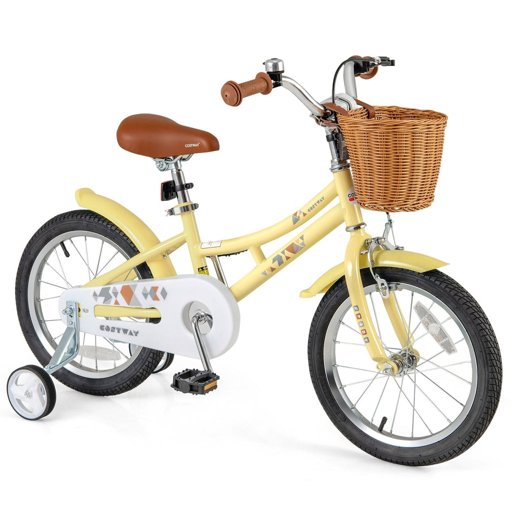 18 Inch Kids Bike Adjustable Bicycle with Reflectors and Bell for Children 4-8 Years Old-18 inches