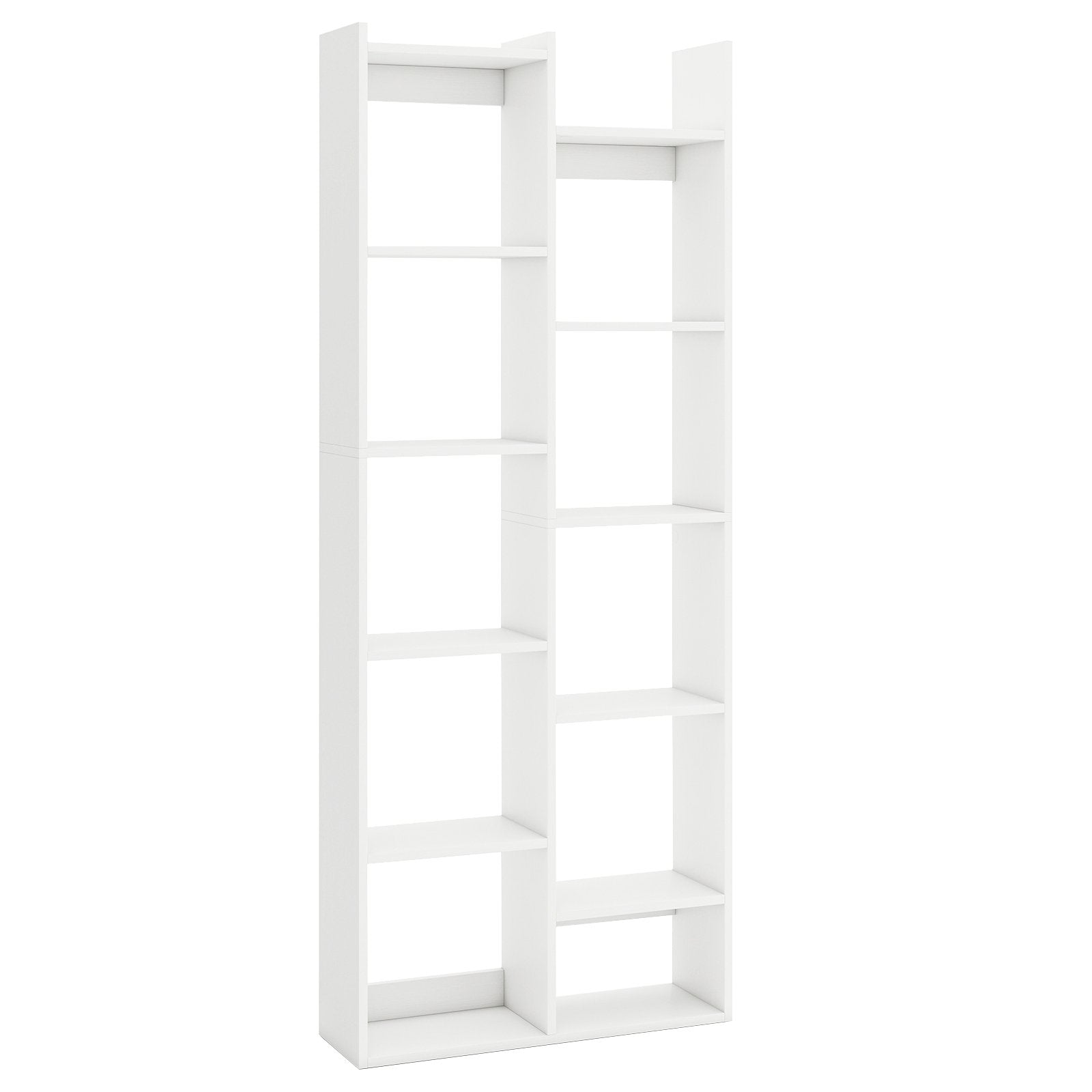 11-Tier Modern Book Organizer Bookcase with Anti-Tipping Kits-Natural