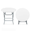 32 Inch Round Folding Table with Thick Tabletop for Picnic