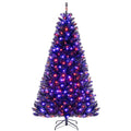 6/7/8 Feet Artificial Christmas Tree with 6 Lighting Modes and Spooky Sounds-7 ft