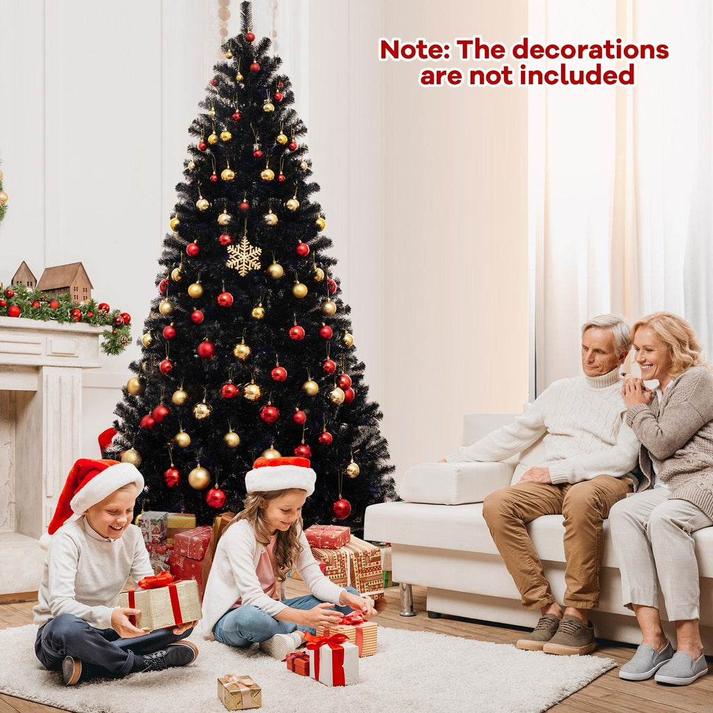 6/7/8 Feet Artificial Christmas Tree with 6 Lighting Modes and Spooky Sounds-7 ft