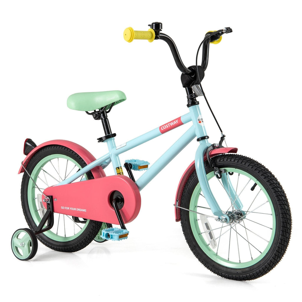 Kids Bike with Adjustable Handlebar and Saddle Blue-12 Inches
