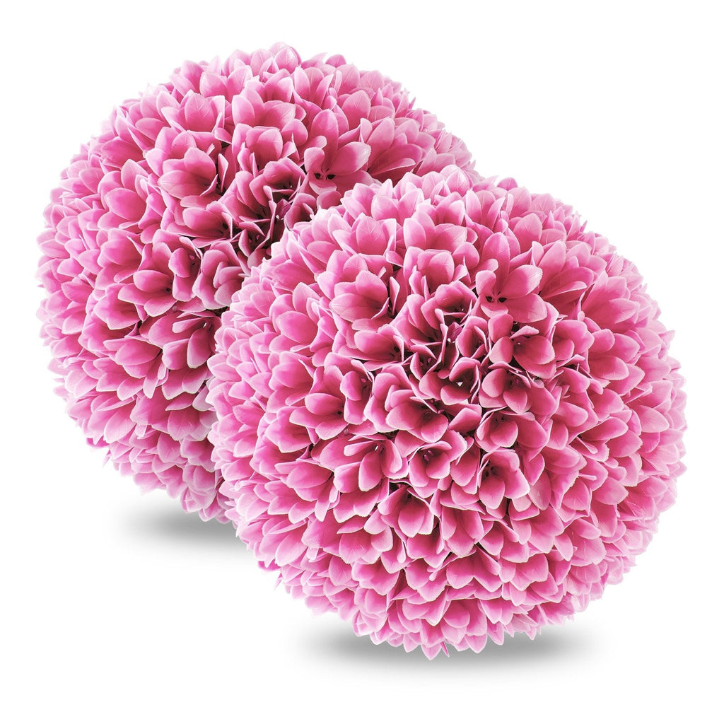 2 Pieces Artificial Plant Topiary Balls Faux Boxwood Decorative Balls-Green