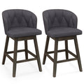 Counter Height Fabric Upholstered Bar Stools Set of 2-Beige