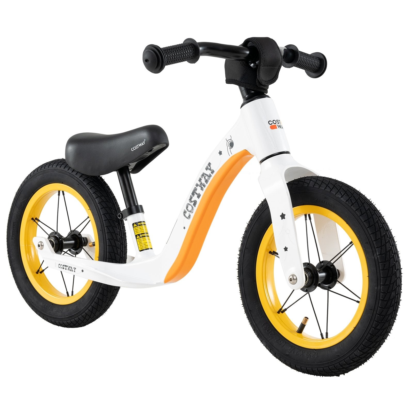 12-Inch Balance Bike with Adjustable Seat and Rotatable Handlebar for Over 36 Months Old-Green
