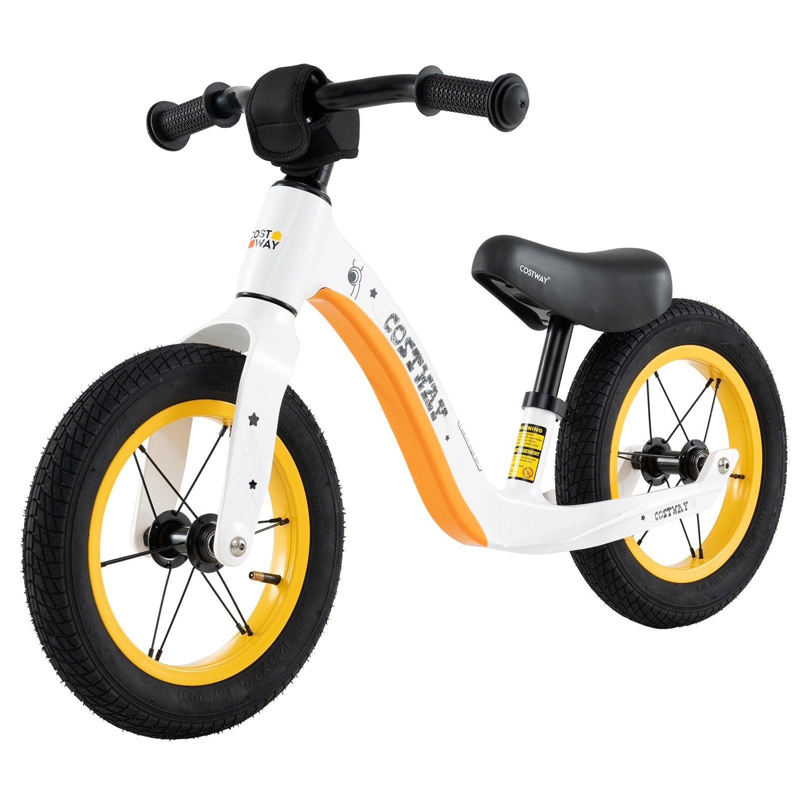 12-Inch Balance Bike with Adjustable Seat and Rotatable Handlebar for Over 36 Months Old-Green