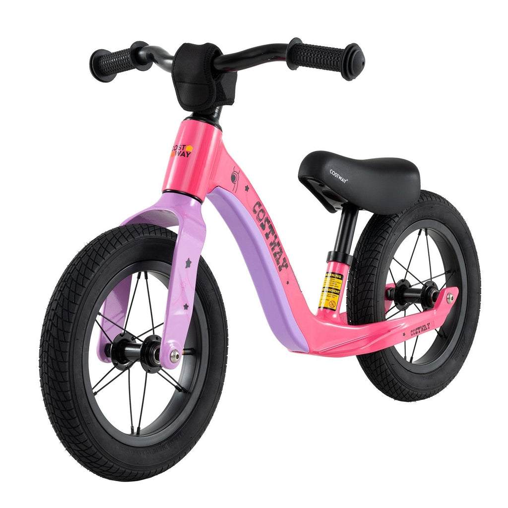 12-Inch Balance Bike with Adjustable Seat and Rotatable Handlebar for Over 36 Months Old-Green