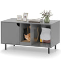 40 Inch Cat Litter Box Enclosure for 2 Cats Hidden Cat Washroom-Gray