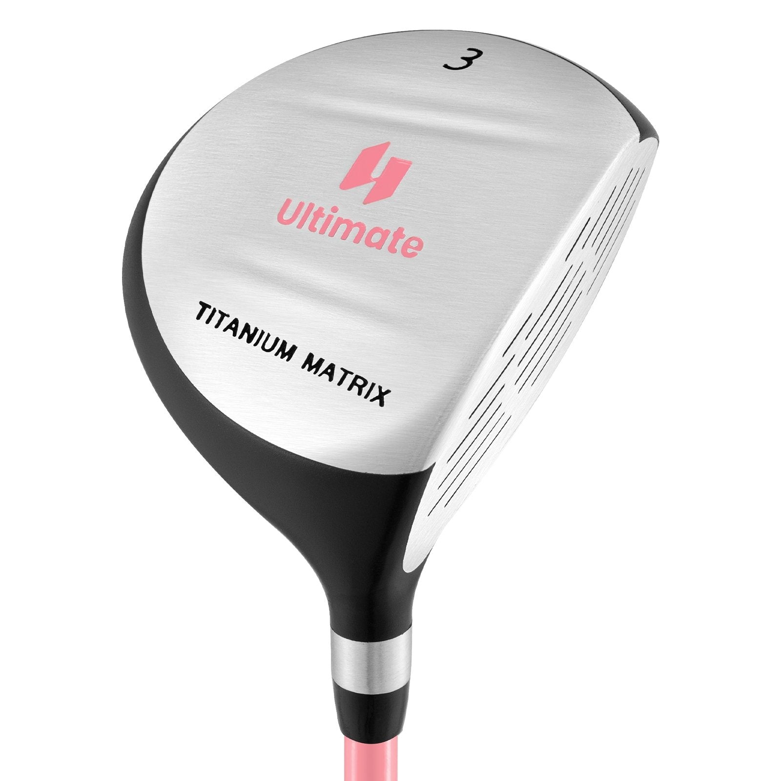 38 Inch 165CC Junior #3 Fairway Wood Golf Club with Fiberglass Shaft for Kids Ages 11-14-Blue