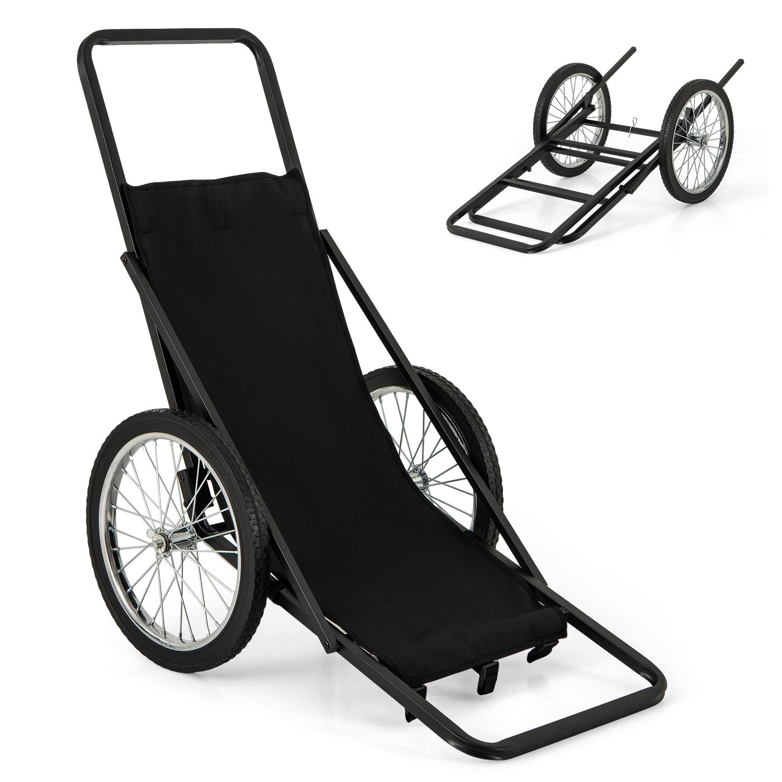 550 LBS Folding Deer Game Cart with Polyester Liner for Hunting