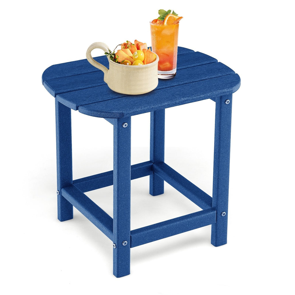 18 Inch Weather Resistant Side Table for Garden Yard Patio-Black