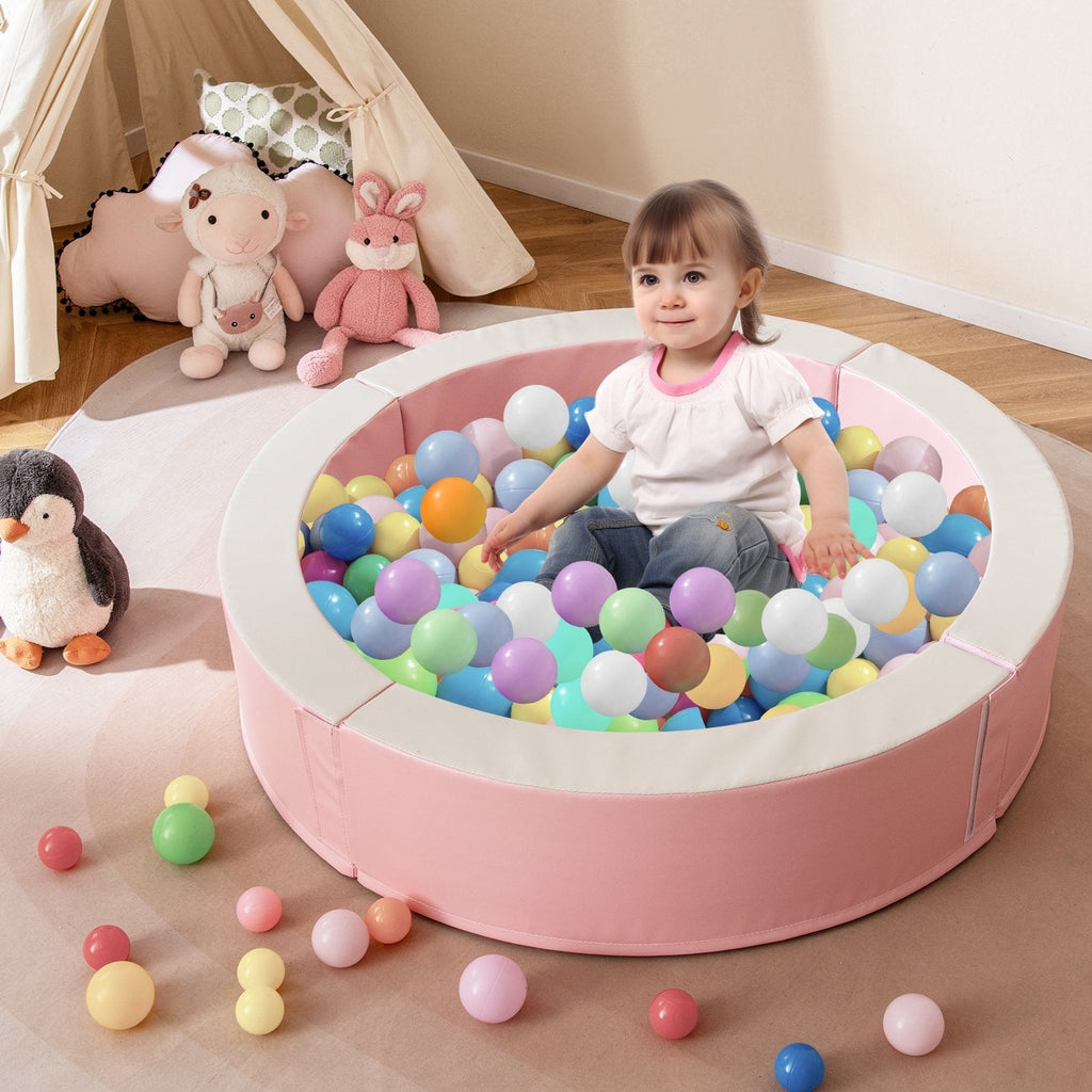 Detachable Foam Ball Pit with 50 Colorful Ocean Balls-Blue