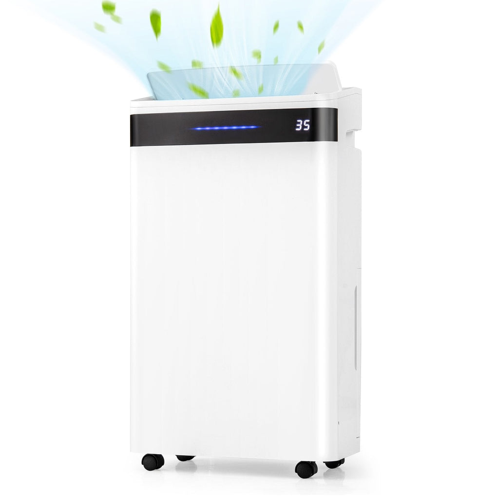 4500 Sq. Ft 57 Pint Dehumidifier for Home and Basement-White