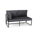 Patio Loveseat Sofa Couch with Removable Pillows and Seat Cushion-Gray