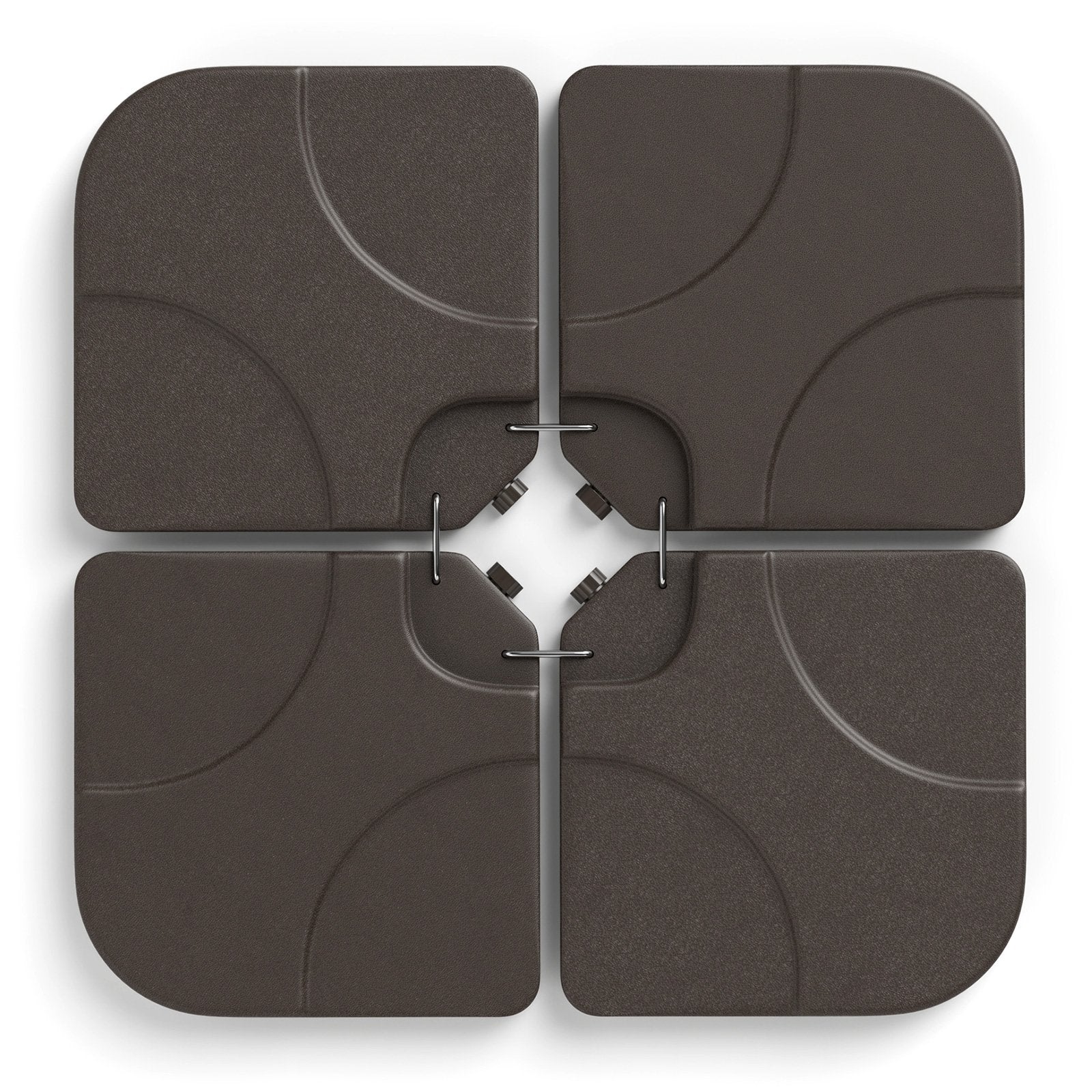 20 Inch Patio Offset Water Filled Plate Umbrella Base Sand-Black
