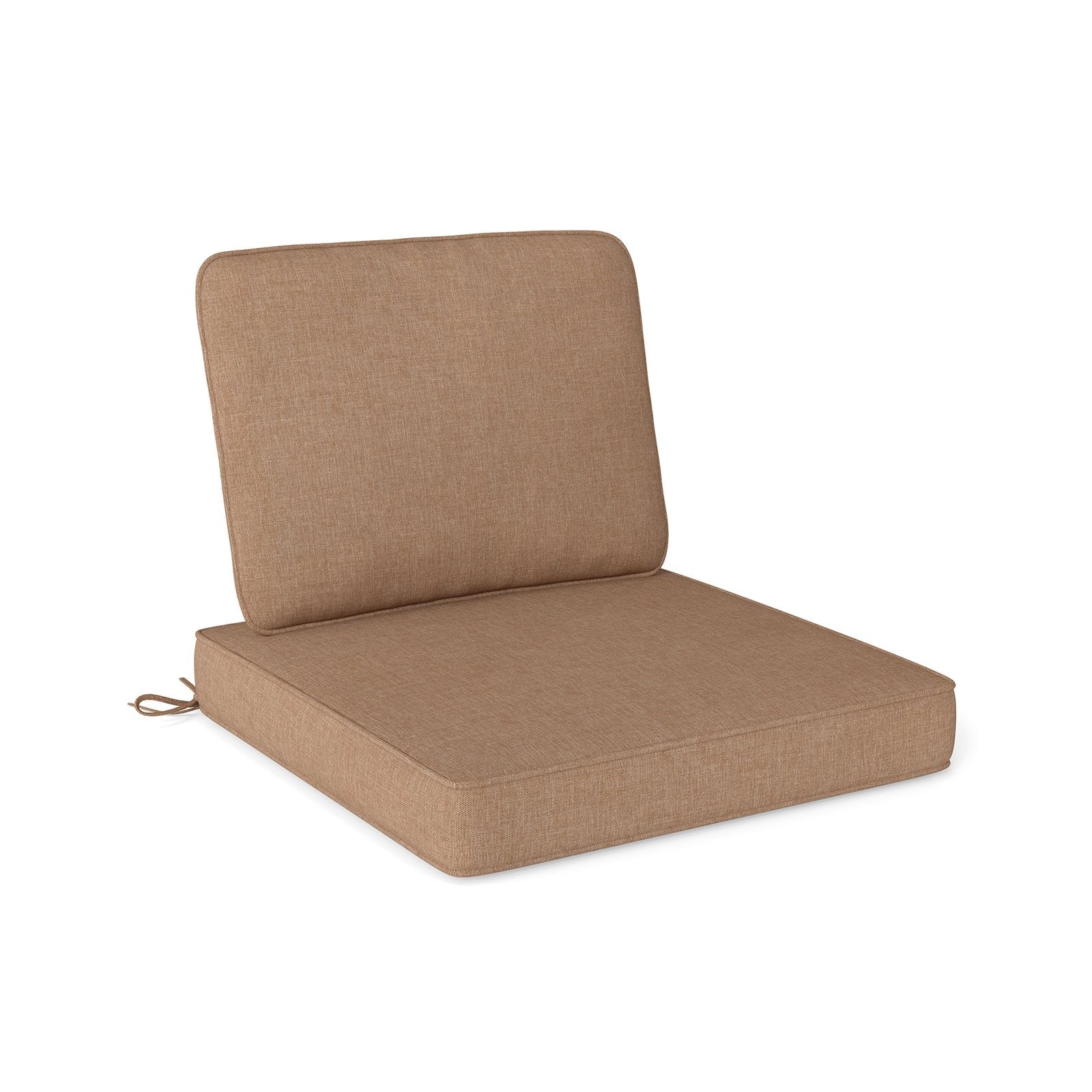 2-Pack Outdoor Patio Cushion Set with Removable Covers-Black