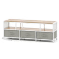 TV Stand for TVs up to 65 Inches with Power Outlets USB Charging-Natural