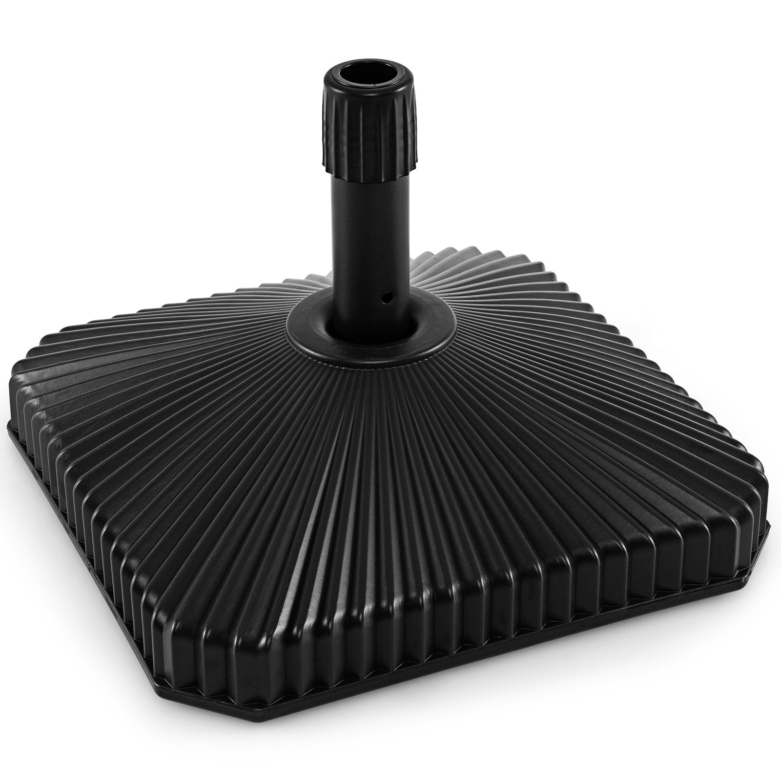Fillable Umbrella Base with Shell Texture and 3 Coupler Sizes-Black