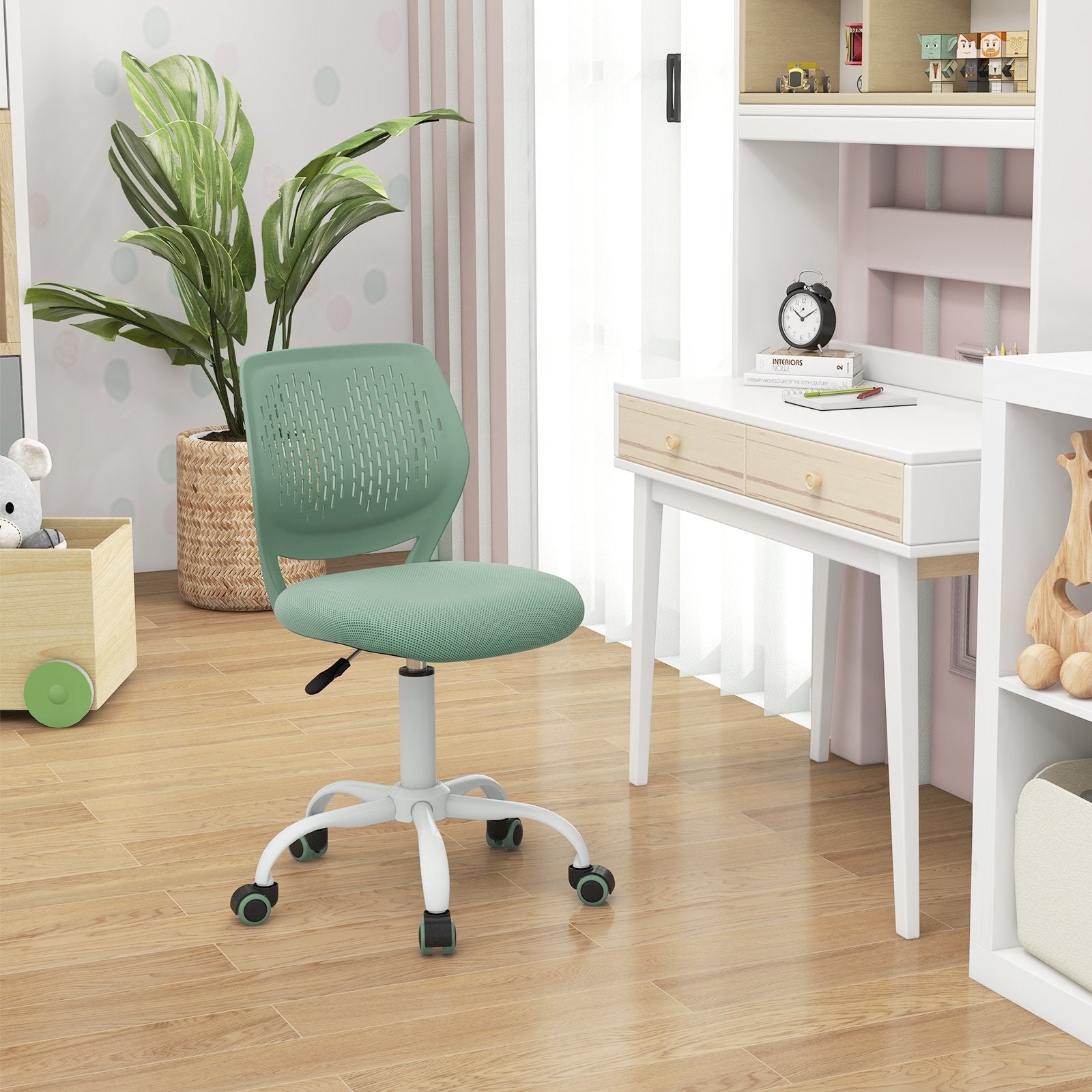 Ergonomic Children Study Chair with Adjustable Height-Blue
