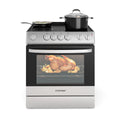 30 Inch Freestanding and Slide-in Kitchen Stove with 4 Burners Ceramic Cooktop-Silver
