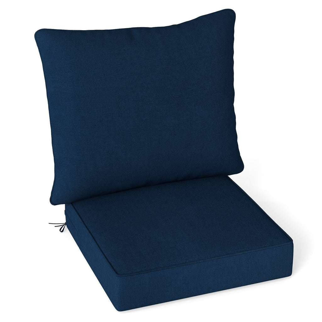 Deep Seat Chair Cushion Pads Set with Rope Belts for Indoor and Outdoor-Beige