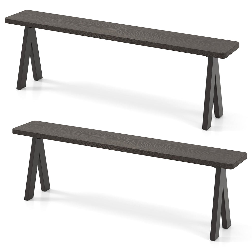 3-Person Outdoor Bench Set of 2 with 800 LBS Bearing Capacity