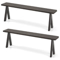 3-Person Outdoor Bench Set of 2 with 800 LBS Bearing Capacity