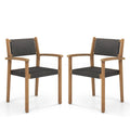 Set of 2 Stackable Outdoor Wicker Dining Chair