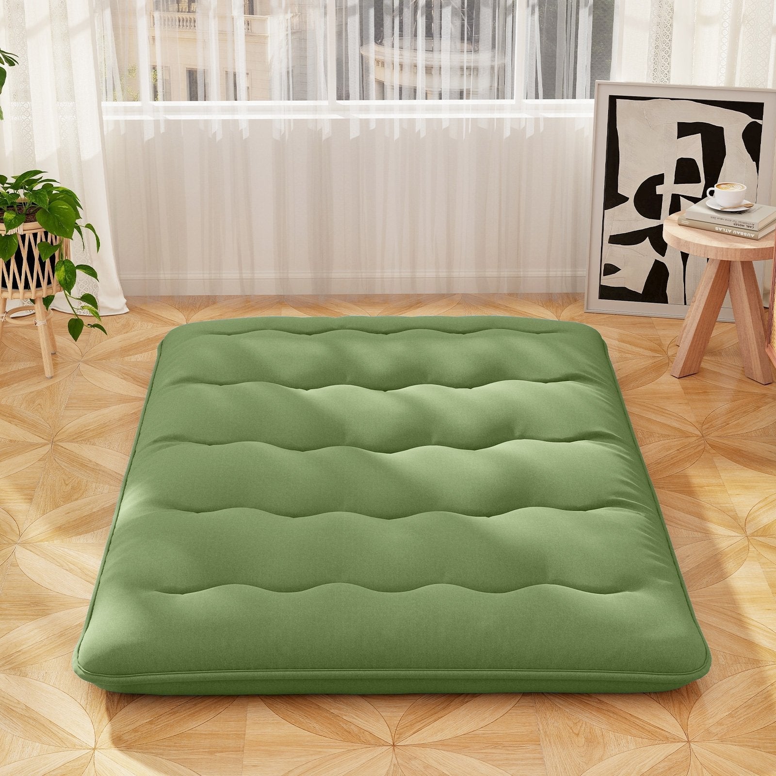 Floor Mattress with Washable Cover and Carry Bag-King Size