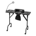 Folding Manicure Nail Table with Electric Dust Collector-Black