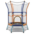 Mini Trampoline for Kids with Safety Enclosure Net and Foam Handles-Orange