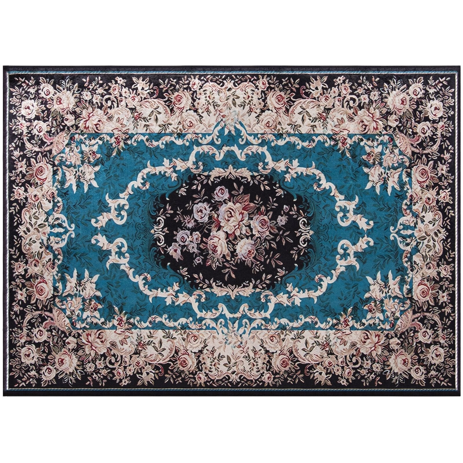 Area Rug with Non-Shedding Surface and Anti-slip Bottom-M